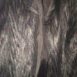 Black fur vest